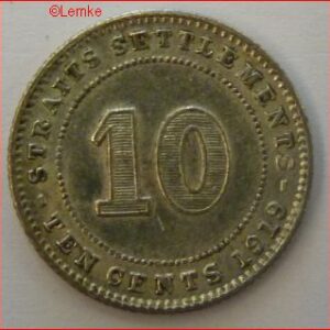 10 Cents 1919 KM 29-a PR/XF