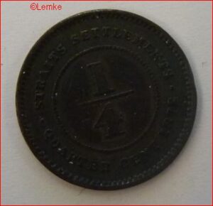 1/4 Cent 1872H  KM 7  PR/XF