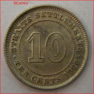10 Cents 1926  KM 29-b   PR/XF
