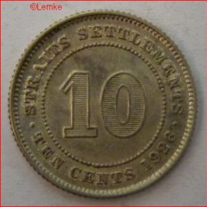 10 Cents 1926 KM 29-b PR/XF