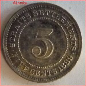 5 Cents 1889  KM 10  PR/XF