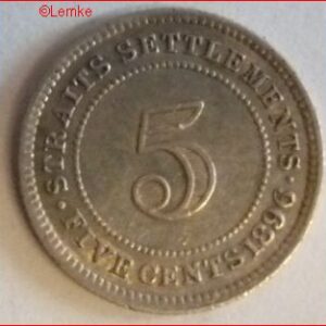 5 Cents 1896 KM 10 PR/XF