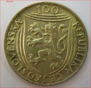 100 Korun 1951  KM 33  UNC  Zilver