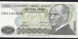 10 lira  P192  1979  UNC