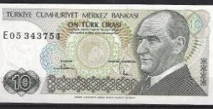 10 lira  P192-2  1979  UNC