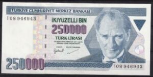 250.000 lira  P211  1998  UNC