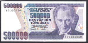 500000 lira  P212  1998  Pr