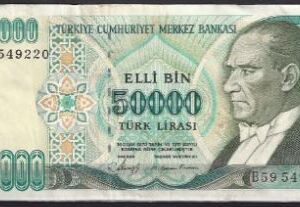 50000 lira  P204-a  1989  ZFr+