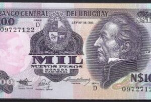 1.000 nuevos pesos 1992  P 64A-b serie D  UNC