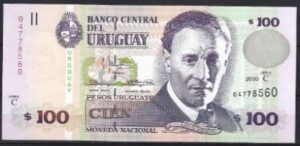 100 pesos uruguayos 2000 P 76-c serie C UNC