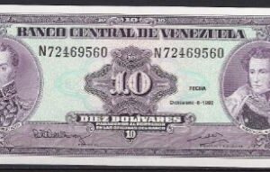 10 bolivares 8-12-1992  P 61-c  PR/XF