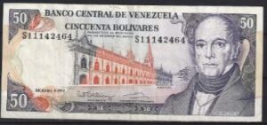 50 Bolivares 8-12-1992 P 65-d ZFR