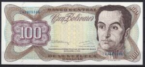 100 bolivares 8-12-1992  P 66-e  UNC