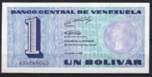 1 bolivar 1989  P 68  UNC
