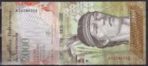 2.000 Bolivares 2016  P 96-a  UNC