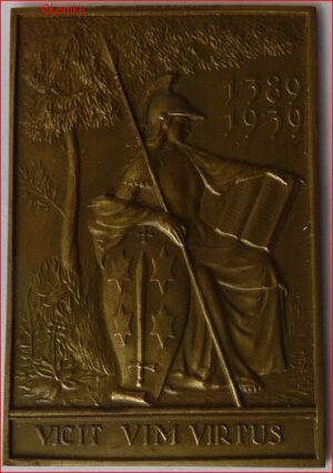 Plakette Vrijmetselaarsloge Haarlem 1939 Rare
