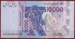 10.000 Francs 2003 Benin P 218B-a UNC