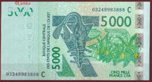 5.000 Francs 2003 Burkino Faso P 317C-a UNC