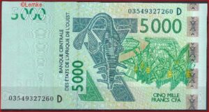 5.000 Francs 2003 Mali P 417D-a UNC