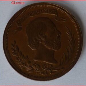 Penning Koning Willem III bezoekt Utrecht 1853