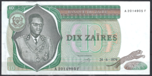 10 Zaires 24-6-1979  P 24-a  PR/XF