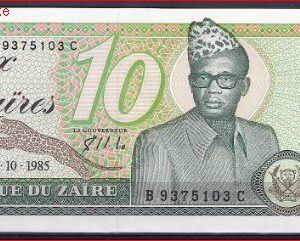 10 Zaires 27-10-1985  P 27A  UNC