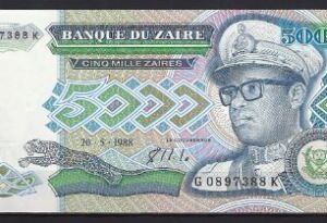 5000 Zaires 1988  P 37-b  UNC