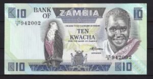 10 Kwacha 1980-1988 P 26-e UNC