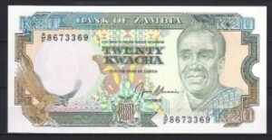 20 Kwacha 1991  P 32-b  UNC