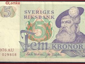 5 kronor  P51-c  1976AU  Pr+