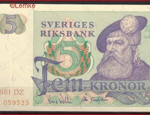 5 kronor  P51-D  1981DZ  UNC