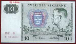 10 kronor  P52-c  1971B  Pr