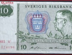 10 kronor  P52-D  1985V  ZFr+