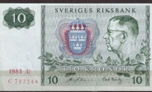 10 kronor  P52-d4  1983  Pr