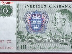 10 kronor  P52-E  1987 CG  Pr-