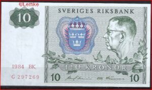 10 kronor  P52-E  1984 BK  UNC
