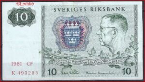 10 kronor  P52-e  1980  ZFr