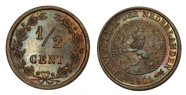 halve cent Wilhelmina-111