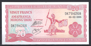 20 Francs 2005  P 27-d  UNC