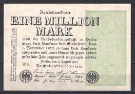 1000000 mark P102-a (ster D) 1923 Pr