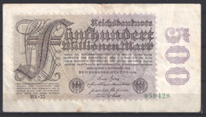 500000000 mark  P110-D  1923  Fr+