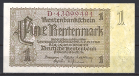 1 rentemark P173-B 1937 UNC