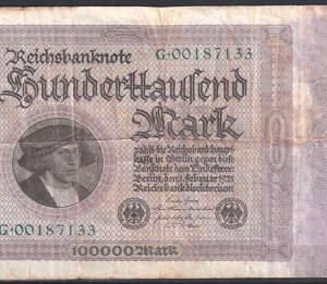 100000 mark  P83-a  1923  Fr/G