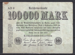 100000 mark P91-a 1923 ZFr