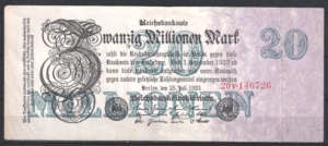 20000000 mark P97 1923 ZFr