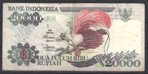 20.000 Rupiah 1996 P 135-b FR+