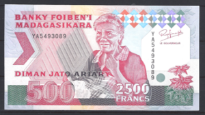 2.500 francs 1993  P 72A-a  UNC