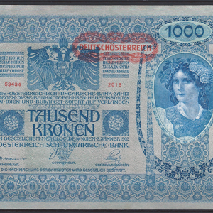 1000 kronen  P57-a  1919  Pr+