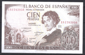 100 pesetas  P150  1970  Pr+