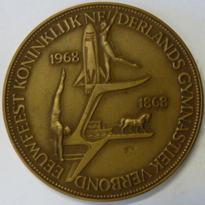 Penning Eeuwfeest Koninklijk Nederlands Gymnatiek Verbond 1868-1968